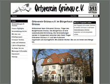 Tablet Screenshot of buergerhaus-gruenau.de